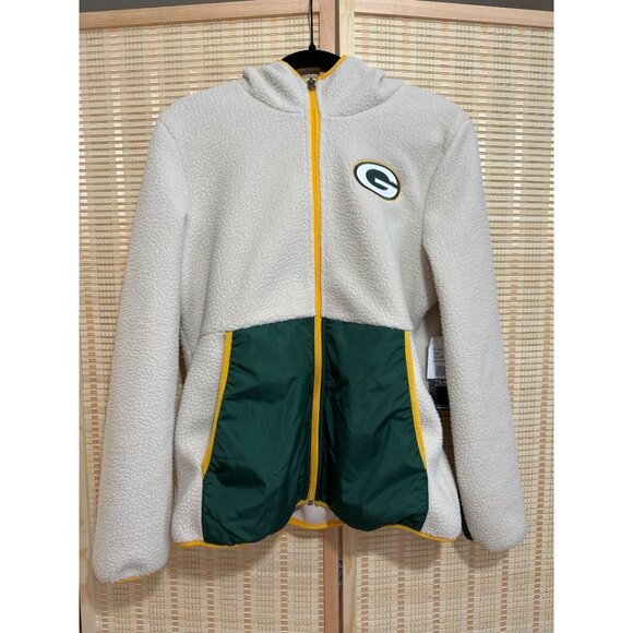 NFL Team Apparel Green Bay Packers Sherpa Fleece Hoodie Jacket SOLD - Picture 1 of 14